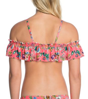 Vera Bradley Off The Shoulder Floral Pattern Bikini Swim Top